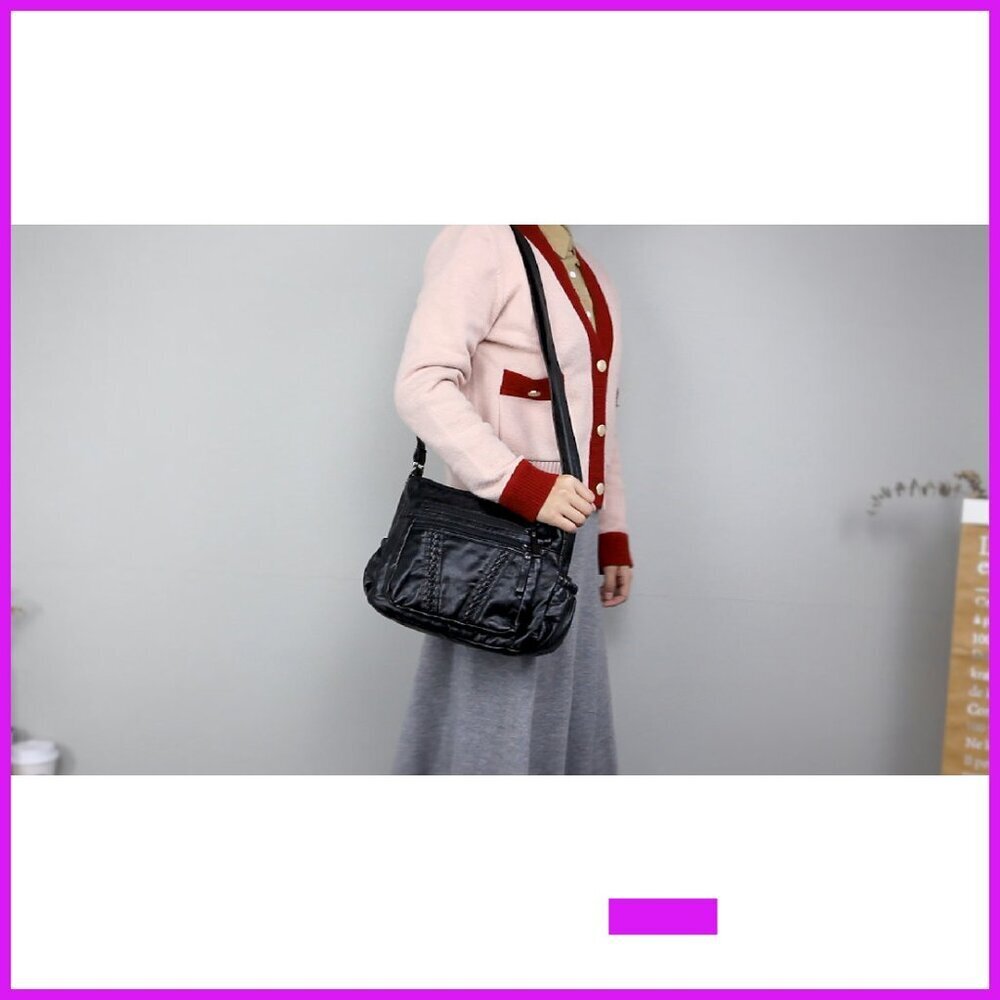 Soft PU Leather Crossbody Bag with Tassel Elegant Chic Versatile Daily Use - Picture 8 of 8
